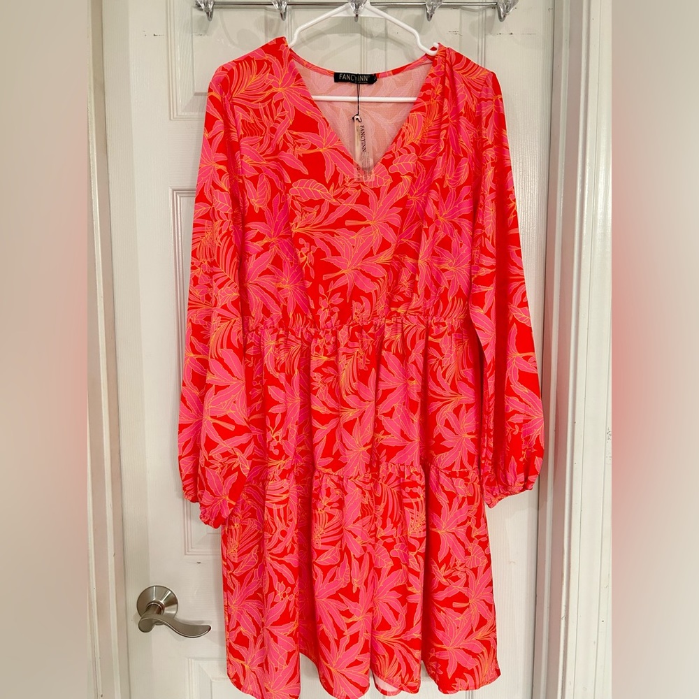 L Long sleeve Short Dress